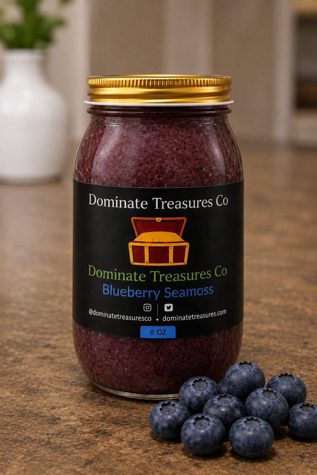 Blueberry Sea Moss Gel (8oz)