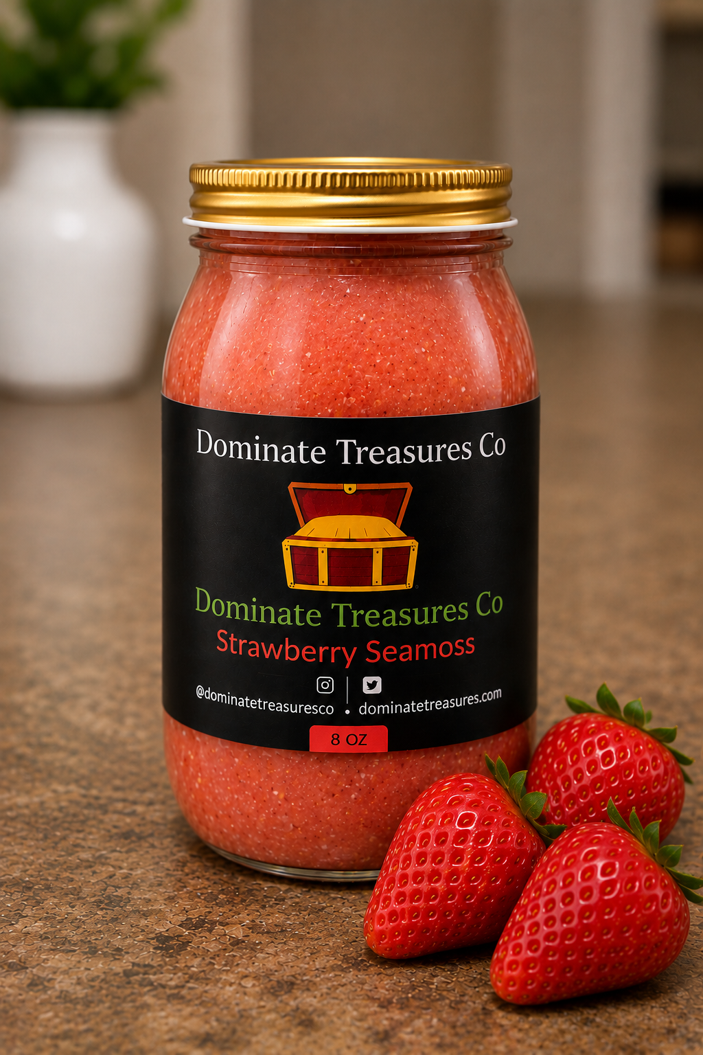 Strawberry Seamoss Gel (8oz)